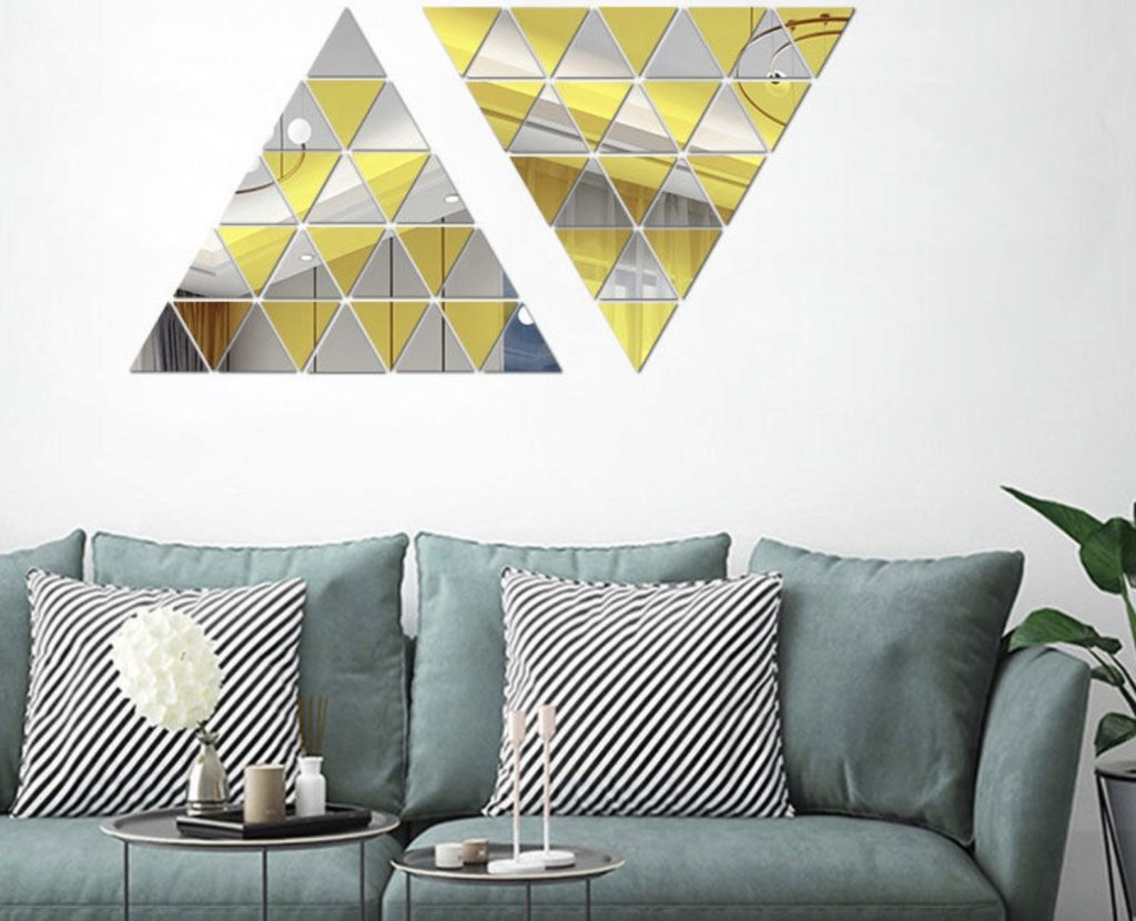 Yellow and silver mirror sheet