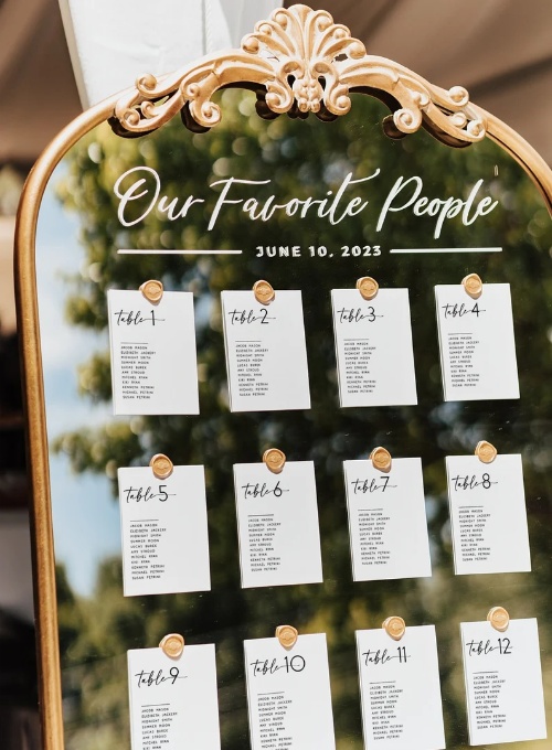 wedding seating charts