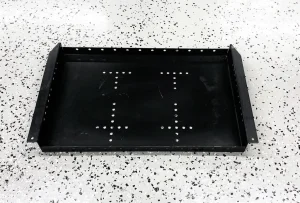 black polycarbonate battery box