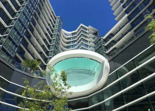 glass bottom pool