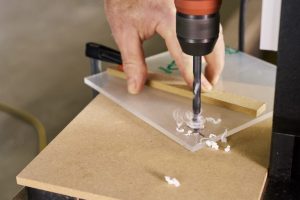 Drilling acrylic sheet